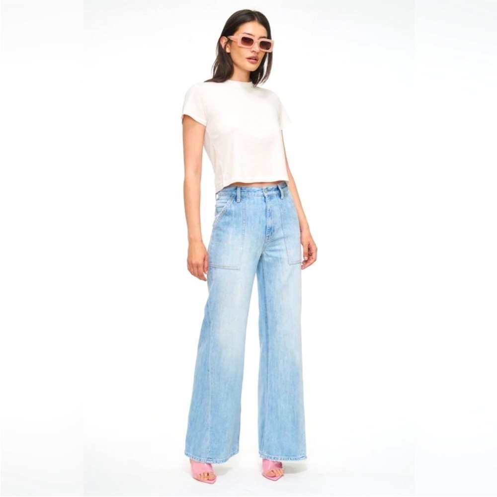 Pistola Ruby Utility High Rise Flare Leg Palazzo jeans, Kona, 27